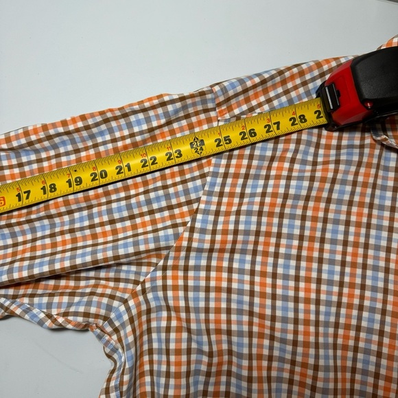 David Donahue 17.5 34/35 Men’s Plaid/Check Long Sleeve Button Up Collared Shirt - Picture 8 of 9